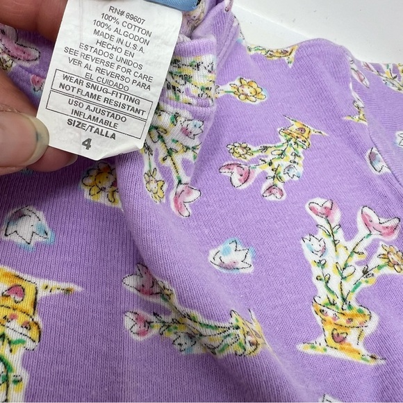 Bullfrogs and Butterflys for Kids Pajama Top and Bottom Set Girls 4 - Picture 2 of 2